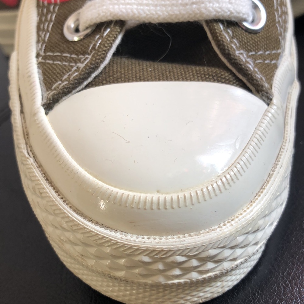Converse Women/Men’s Chuck Taylor Comme des Garçon Woman sz 6, Men sz4. Olive - Picture 7 of 10